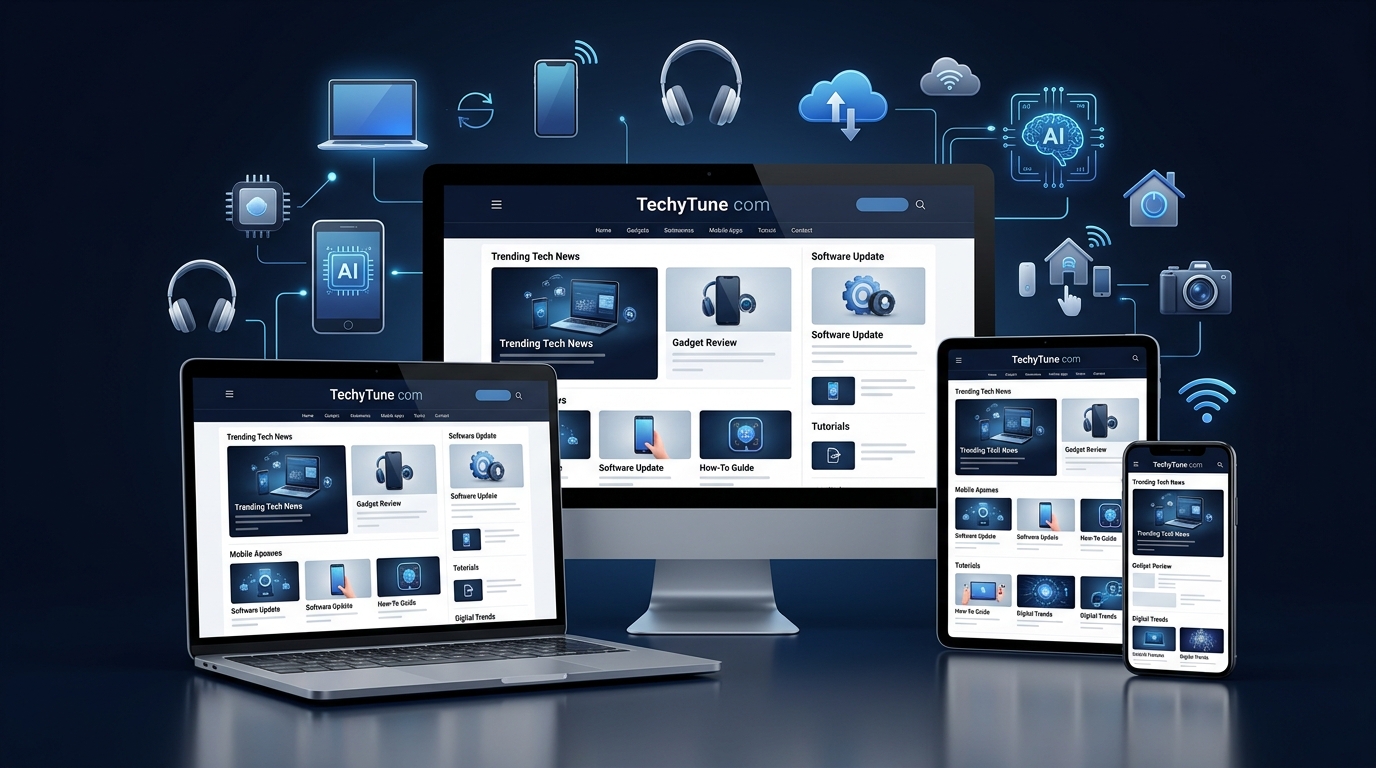 TechyTune com: A Complete 2026 Guide to What the Site Covers and How Reliable It Is 2 TechyTune com technology website homepage